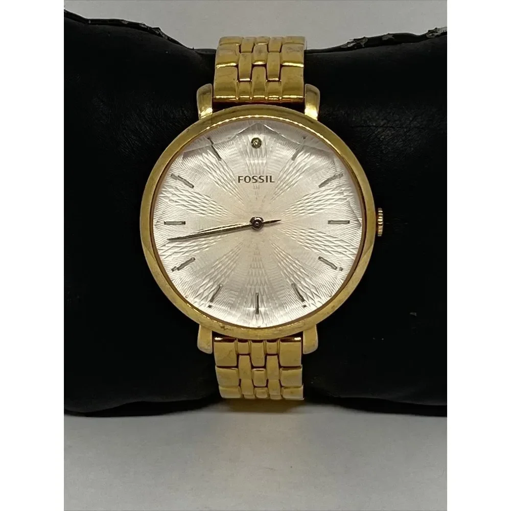 Fossil ES3860 Womens Gold Stainless Steel Analog Dial Quartz Genuine Watch EY619